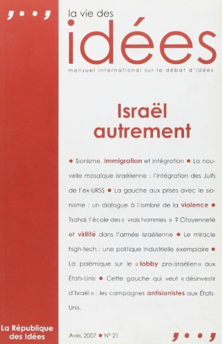 Vie des idées (La), n° 21/4/2007. Israël
