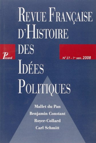 Revue française d'histoire des idées politiques, n° 27