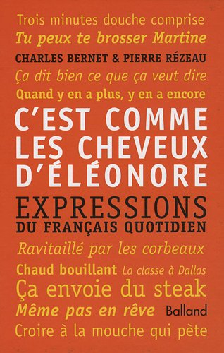 C'EST COMME LES CHEVEUX D'ÉLÉONORE. Expressions du français quotidien et ON VA LE DIRE COMME ÇA. Dic