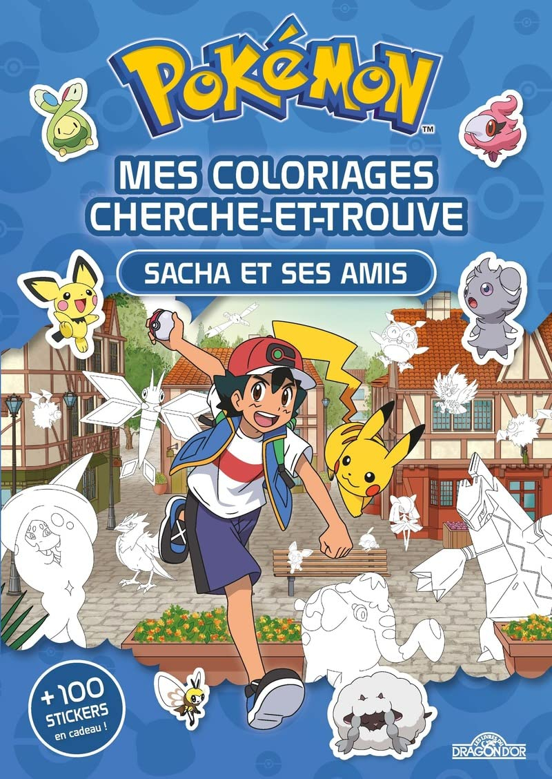 Pokémon : Mes coloriages cherche-et-trouve : Sacha et ses amis