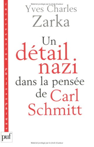Un détail nazi dans la pensée de Carl Schmitt : la justification des lois de Nuremberg du 15 septemb