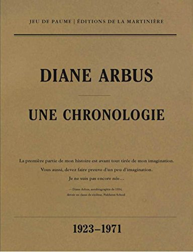 diane arbus : une chronologie - sussman, elisabeth