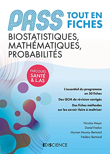 Biostatistiques, mathématiques, probabilités, Pass : tout en QCM : parcours santé & L.AS