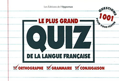 Le plus grand quiz de la langue française