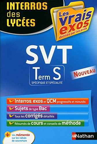 SVT terminale S, spécifique et spécialité