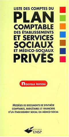 Liste des comptes du plan comptable des établissements sociaux et services sociaux et médico-sociaux