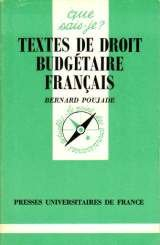 Textes de droit budgétaire français
