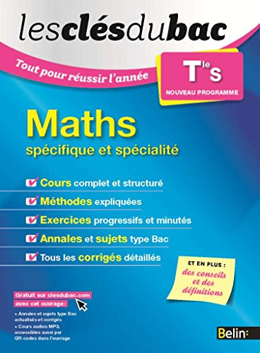 Maths terminale S, spécifique et spécialité : nouveau programme