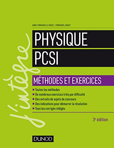 Physique PCSI : méthodes et exercices