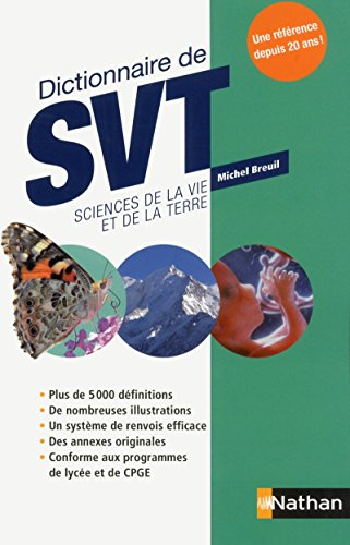 Dictionnaire de SVT, sciences de la vie et de la Terre