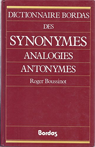 dictionnaire bordas des synonymes, analogies, antonymes