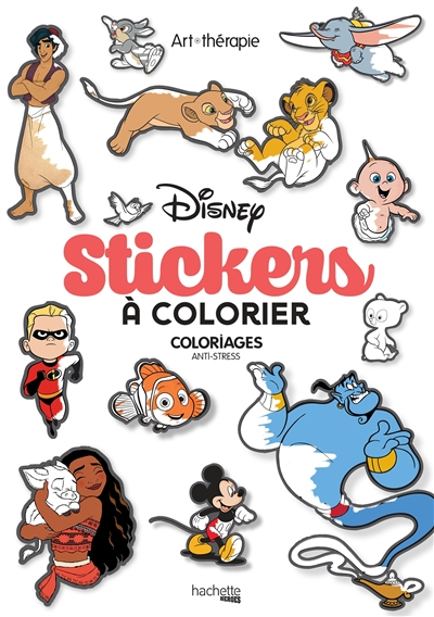 Stickers à colorier Disney : coloriages anti-stress