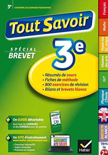 Tout savoir 3e : spécial brevet