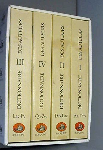 dictionnaire des auteurs coffret 4 volumes