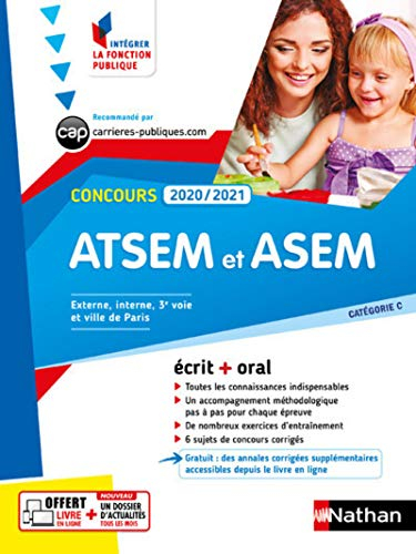 ATSEM et ASEM, concours 2020-2021 : externe, interne, 3e voie et ville de Paris, catégorie C : écrit