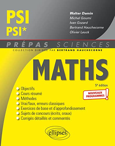 Maths PSI, PSI* : nouveaux programmes