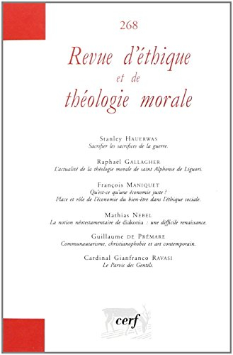 Revue d'éthique et de théologie morale, n° 268