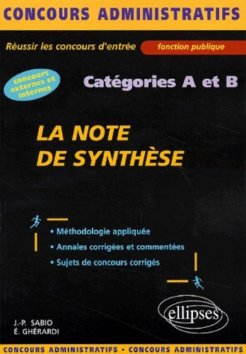 Note de synthèse, catégories A et B