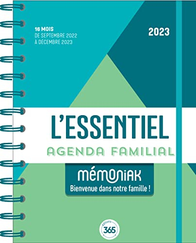 L'essentiel agenda familial Mémoniak 2023 : 16 mois, de septembre 2022 à décembre 2023