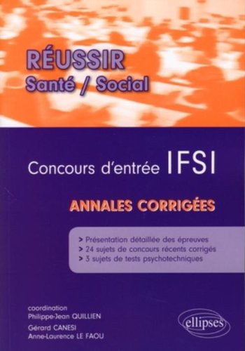 Concours d'entrée IFSI : annales corrigées