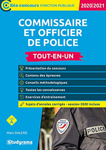 Commissaire de police et officier de police : tout-en-un, catégorie A : 2020-2021