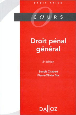 droit penal general. 2ème édition 1997