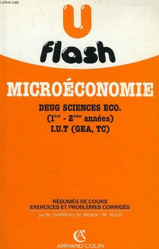 microeconomie, deug sciences eco (1re - 2e annees), iut (gea, tc)