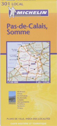 Carte routière Michelin, numéro 301 : Pas-de-Calais - Somme