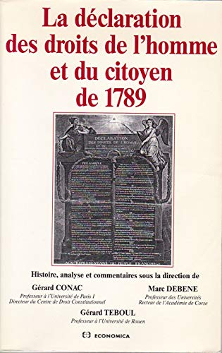 La Déclaration des droits de l'homme et du citoyen en 1789