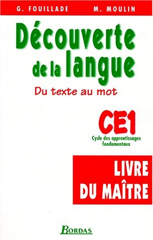 découverte de la langue, ce1. livre du maître