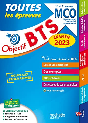 BTS MCO, management commercial opérationnel, 1re et 2e années : toutes les épreuves : examen 2023, n