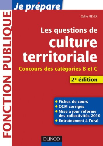 Les questions de culture territoriale : concours des catégories B et C