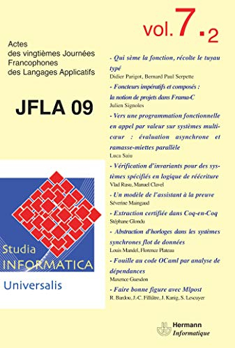 Studia informatica universalis, n° 7-2. JFLA 2009 : actes des vingtièmes Journées francophones des l