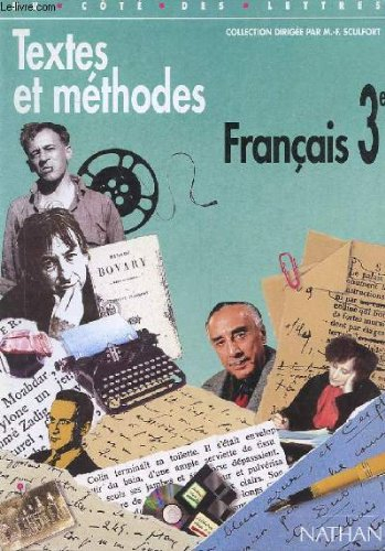 du côté des lettres, 6e, français, textes et méthodes, programme 1996
