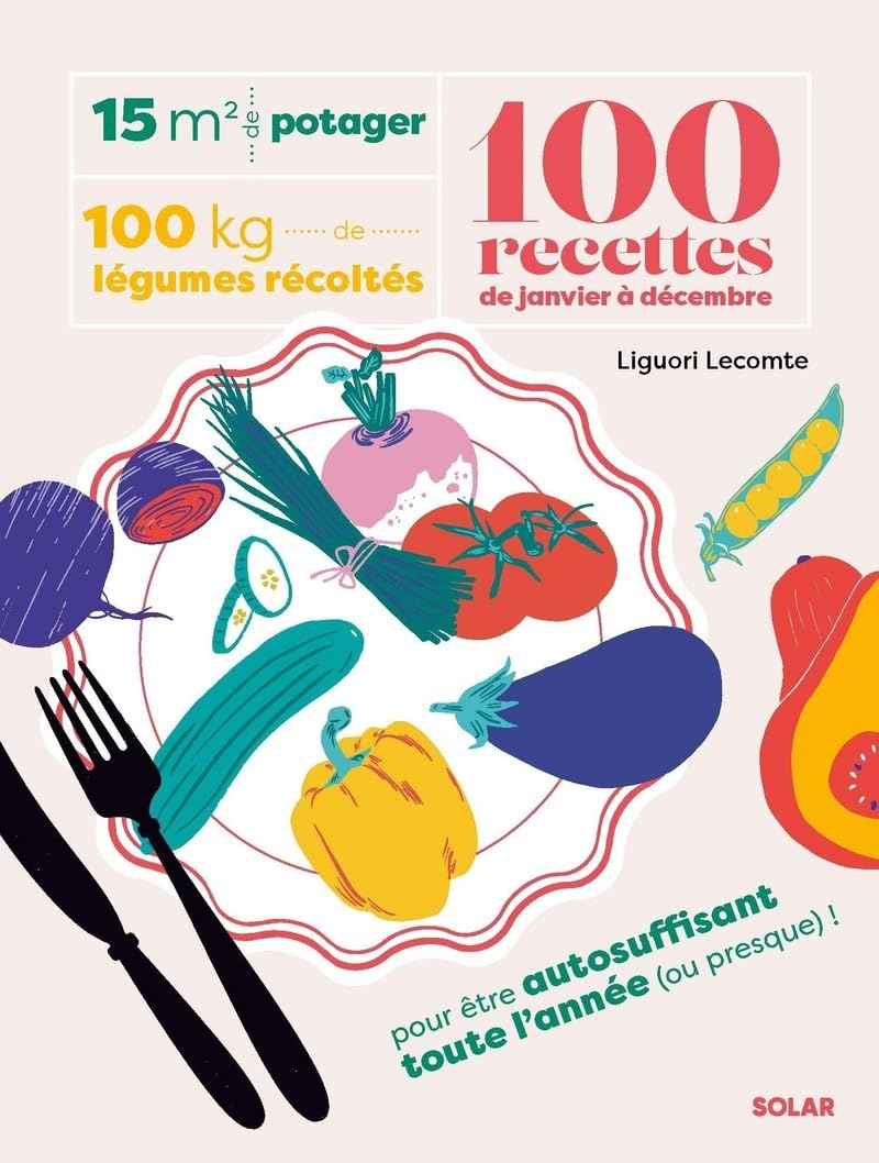 15 m2 de potager, 100 kilos de légumes récoltés, 100 recettes de janvier à décembre : pour être auto