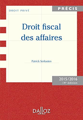 Droit fiscal des affaires : 2015-2016