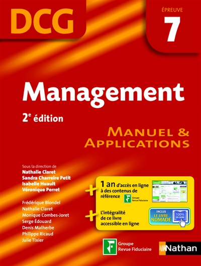 Management, DCG épreuve 7 : manuel & applications : 2011-2012