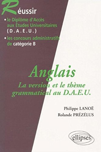 Anglais, la version et le thème grammatical au DAEU