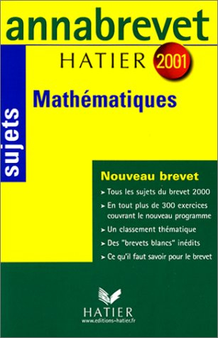 mathématiques 2001 : sujets