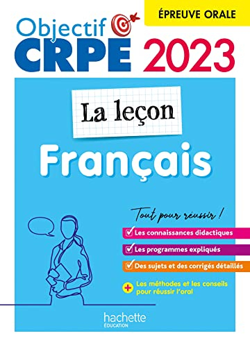 Français : la leçon : épreuve orale, 2023
