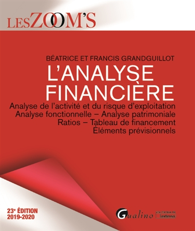 L'analyse financière : analyse de l'activité et du risque d'exploitation, analyse fonctionnelle, ana