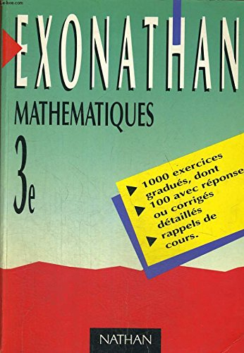 Mathématiques : 3e, livre de l'élève