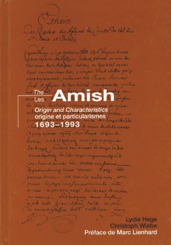 Amish origin and characteristics 1693