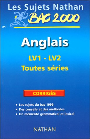 Anglais, LV1-LV2, toutes séries, bac 2000