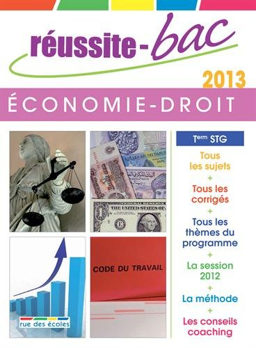 Economie-droit, Term STG : 2013