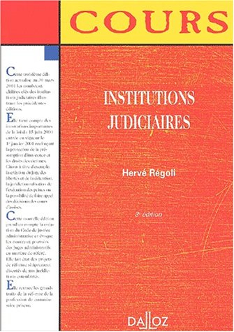 institutions judiciaires, 3e édition (cours)
