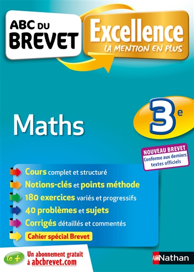 Maths 3e : nouveau brevet