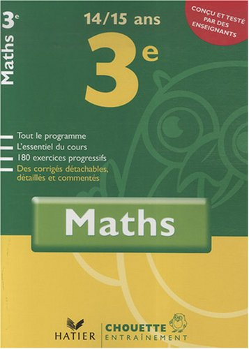 Mathématiques 3e, 14-15 ans : conforme aux nouveaux programmes