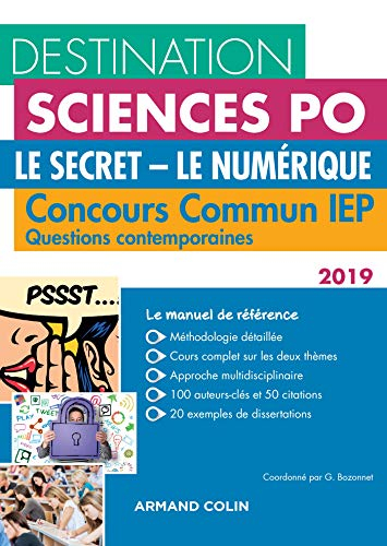 Le secret, le numérique : concours commun IEP, questions contemporaines 2019