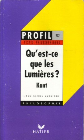 Qu'est-ce que les lumières ? Kant